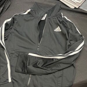 Adidas Kids Black and White Windbreaker